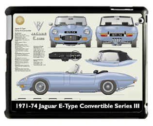 Jaguar E type V12 S3 Convertible (Hard Top) 1971-74 Large Table Cover